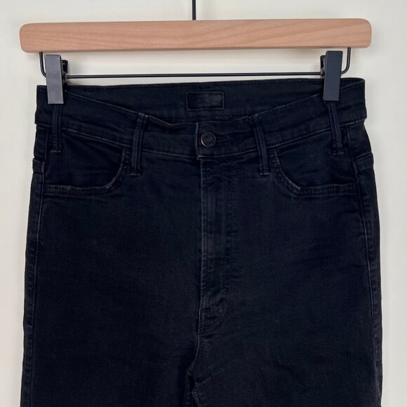 MOTHER The Hustler Ankle Fray Denim Jeans Crop Flare Boot Cut High Rise Waisted - Picture 8 of 16